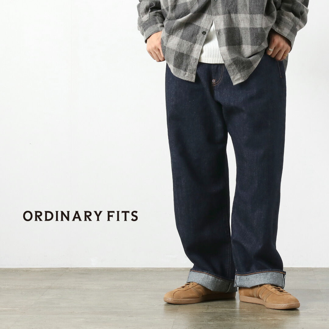 ORDINARY FITS / Wide Denim Pants One-washed