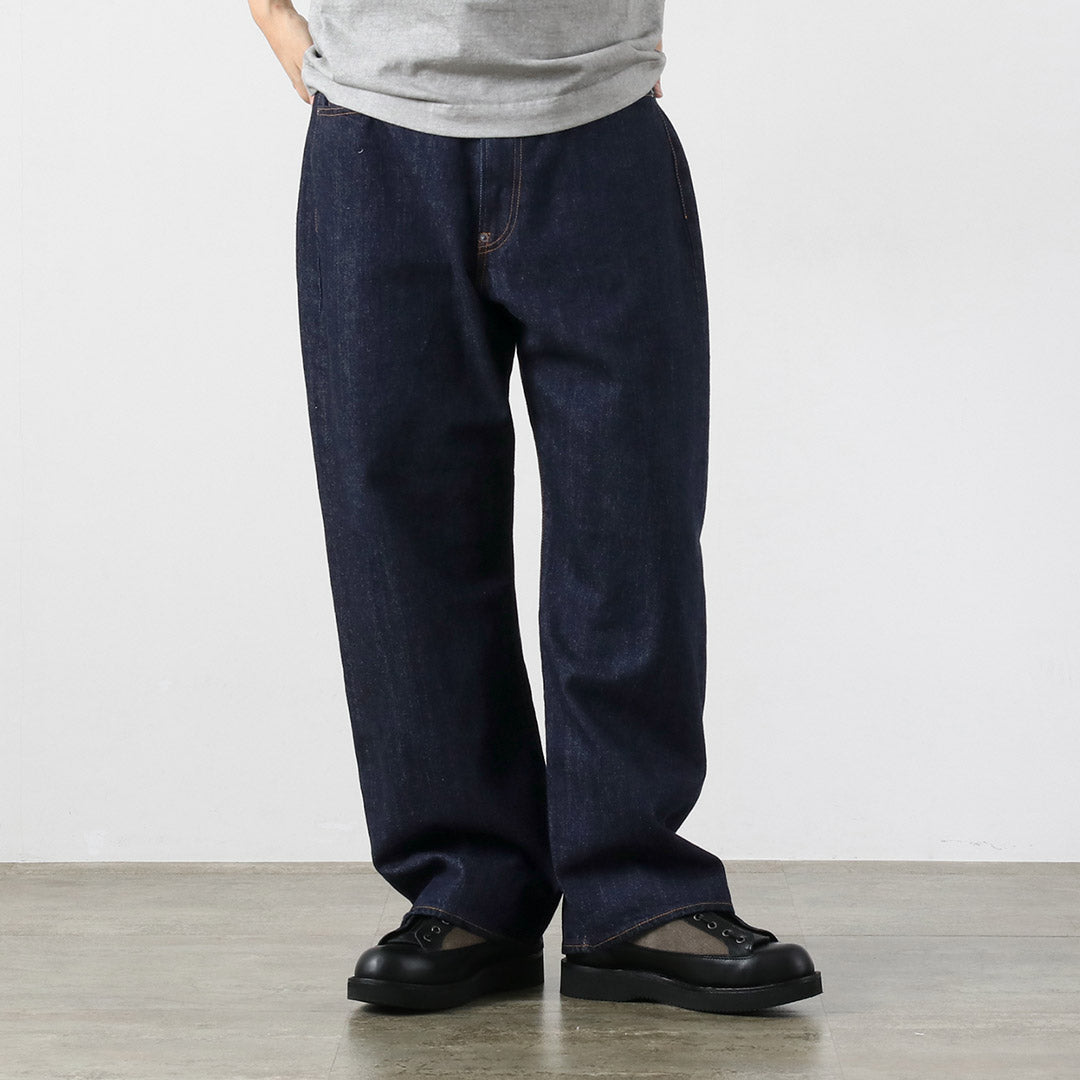 ORDINARY FITS / Wide Denim Pants One-washed
