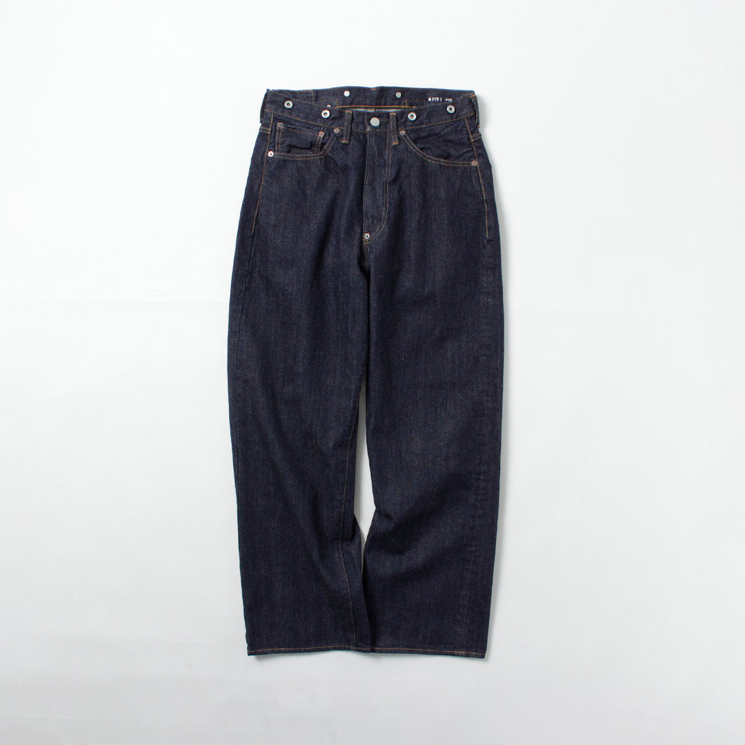 ORDINARY FITS / Wide Denim Pants One-washed