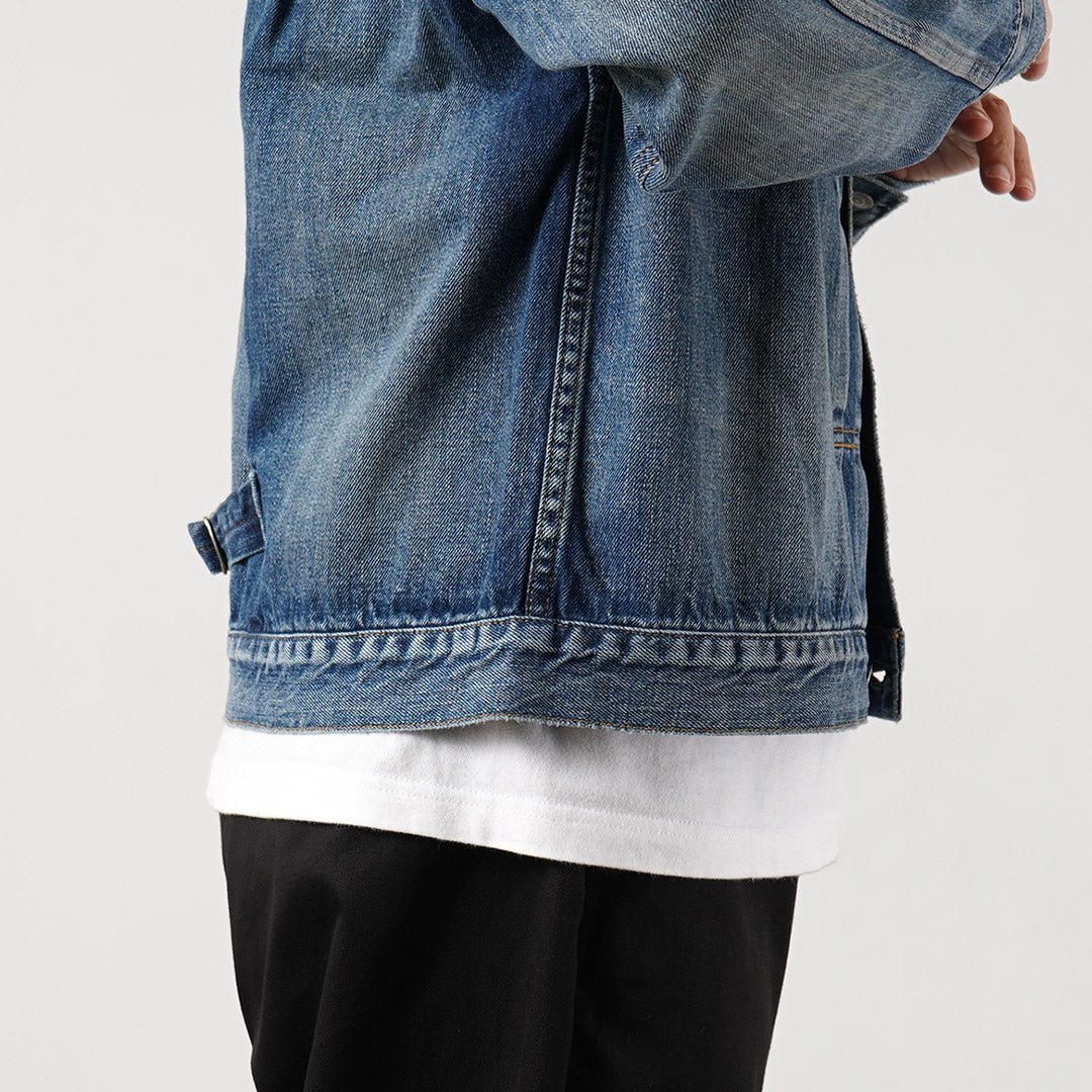COUPES ORDINAIRES / Veste en denim lavé d'occasion 1er type 12oz Modèle 2026