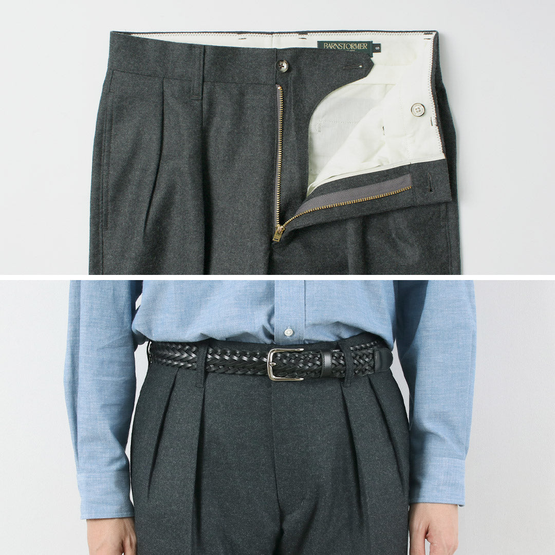 BARNSTORMER / Saxony Flannel 2-Tuck Trousers