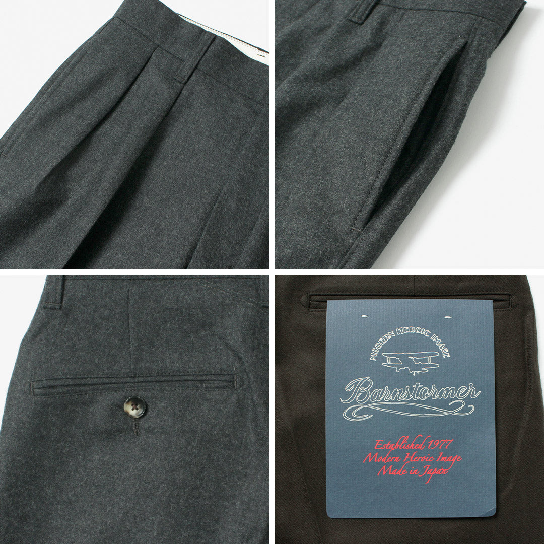 BARNSTORMER / Saxony Flannel 2-Tuck Trousers