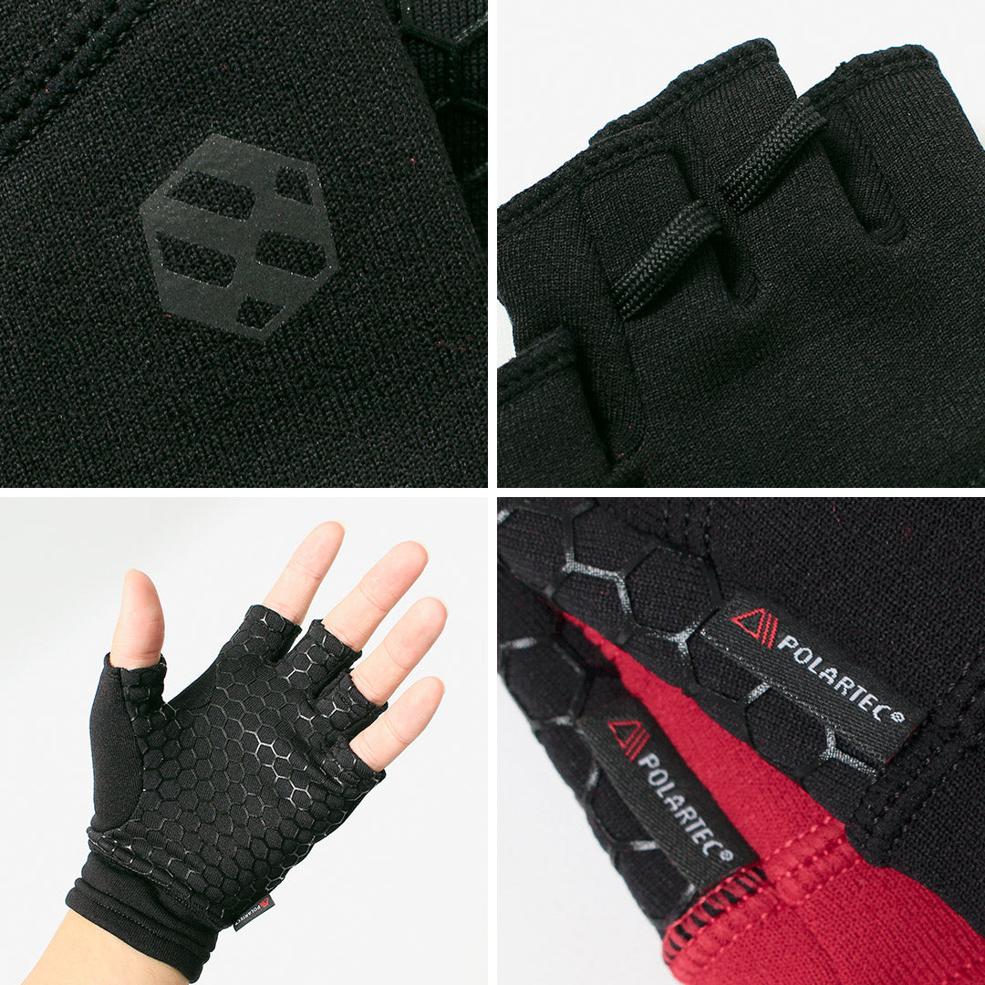 HANDSON GRIP / Liberty Half-Finger POLARTEC Power Stretch Pro Gloves