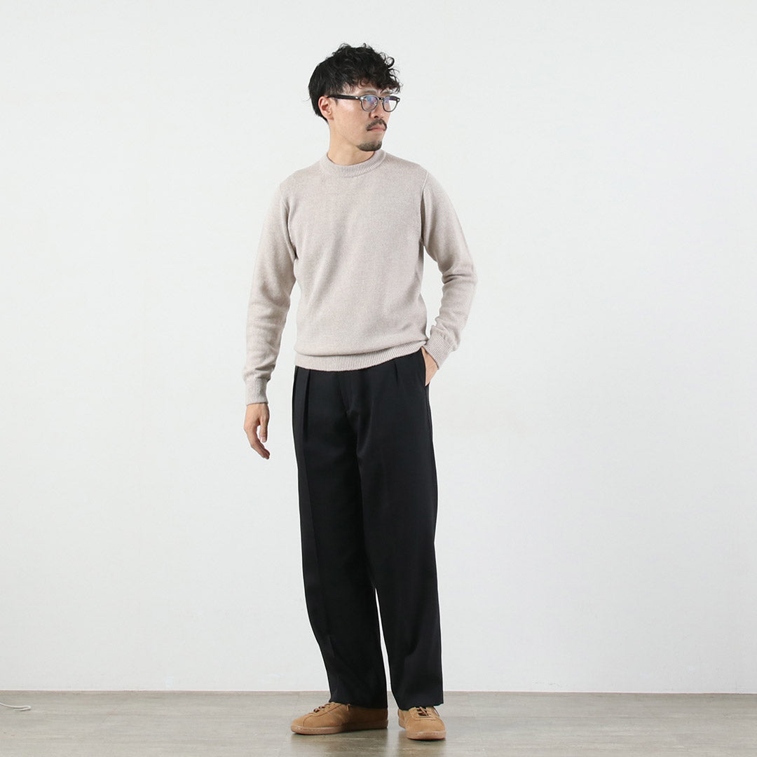 FANTASTICDAYS / Polyester Wool Twill Wide 2-Pleated Slacks