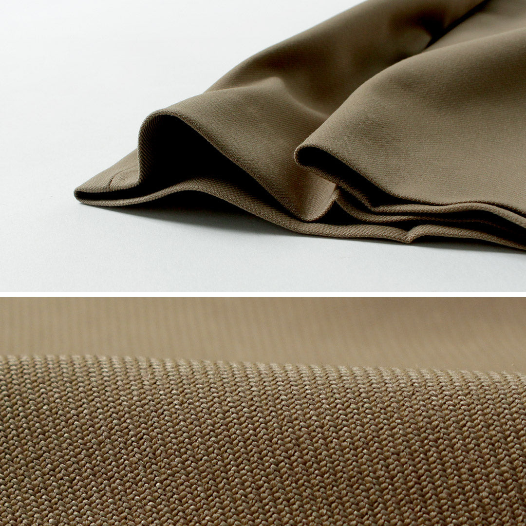 FANTASTICDAYS / Polyester Wool Twill Wide 2-Pleated Slacks