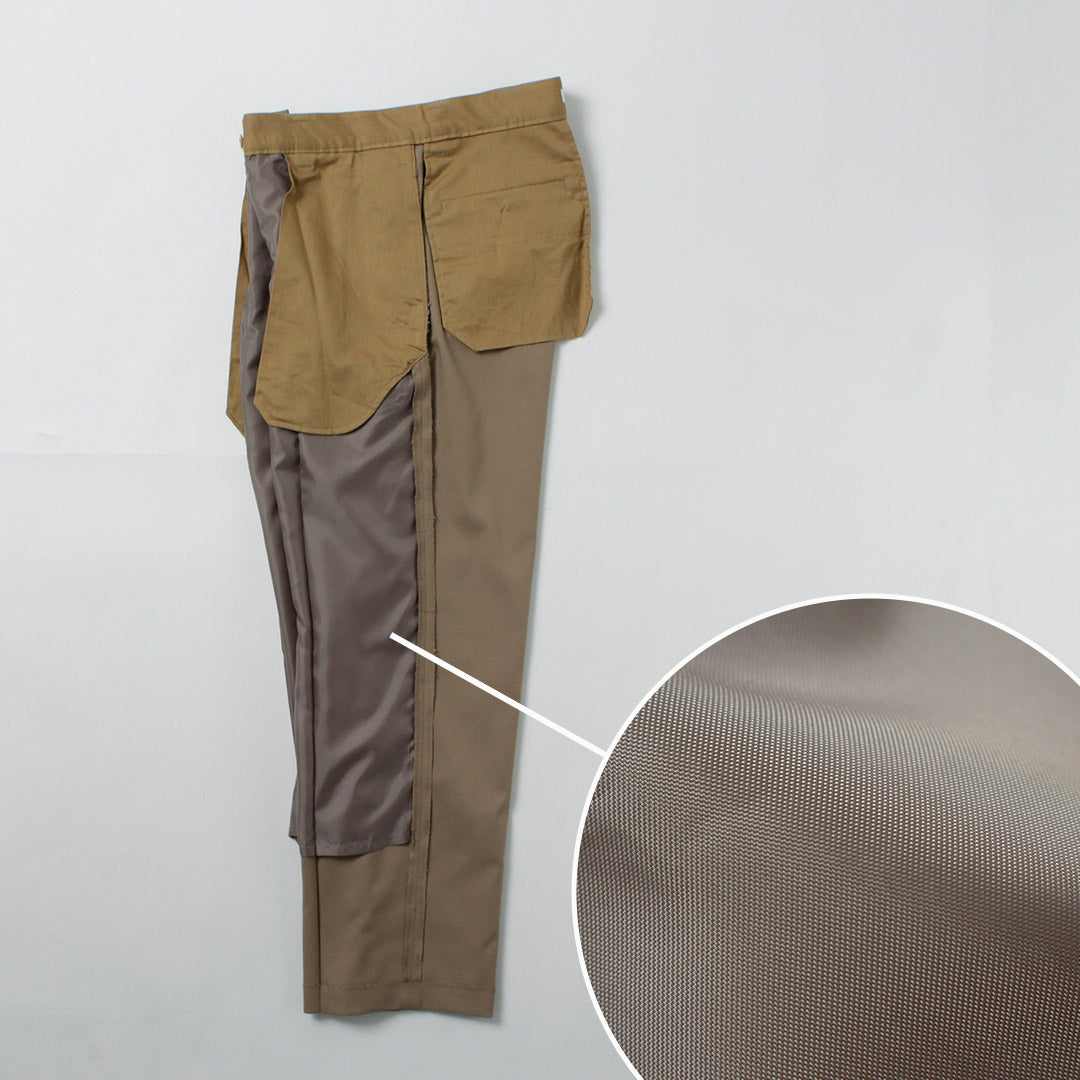 FANTASTICDAYS / Polyester Wool Twill Wide 2-Pleated Slacks