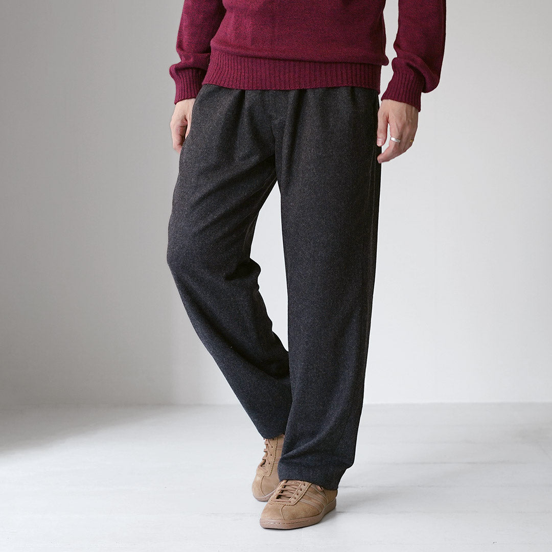 FANTASTICDAYS / Recycled Polyester Wool Tweedy Easy Pants