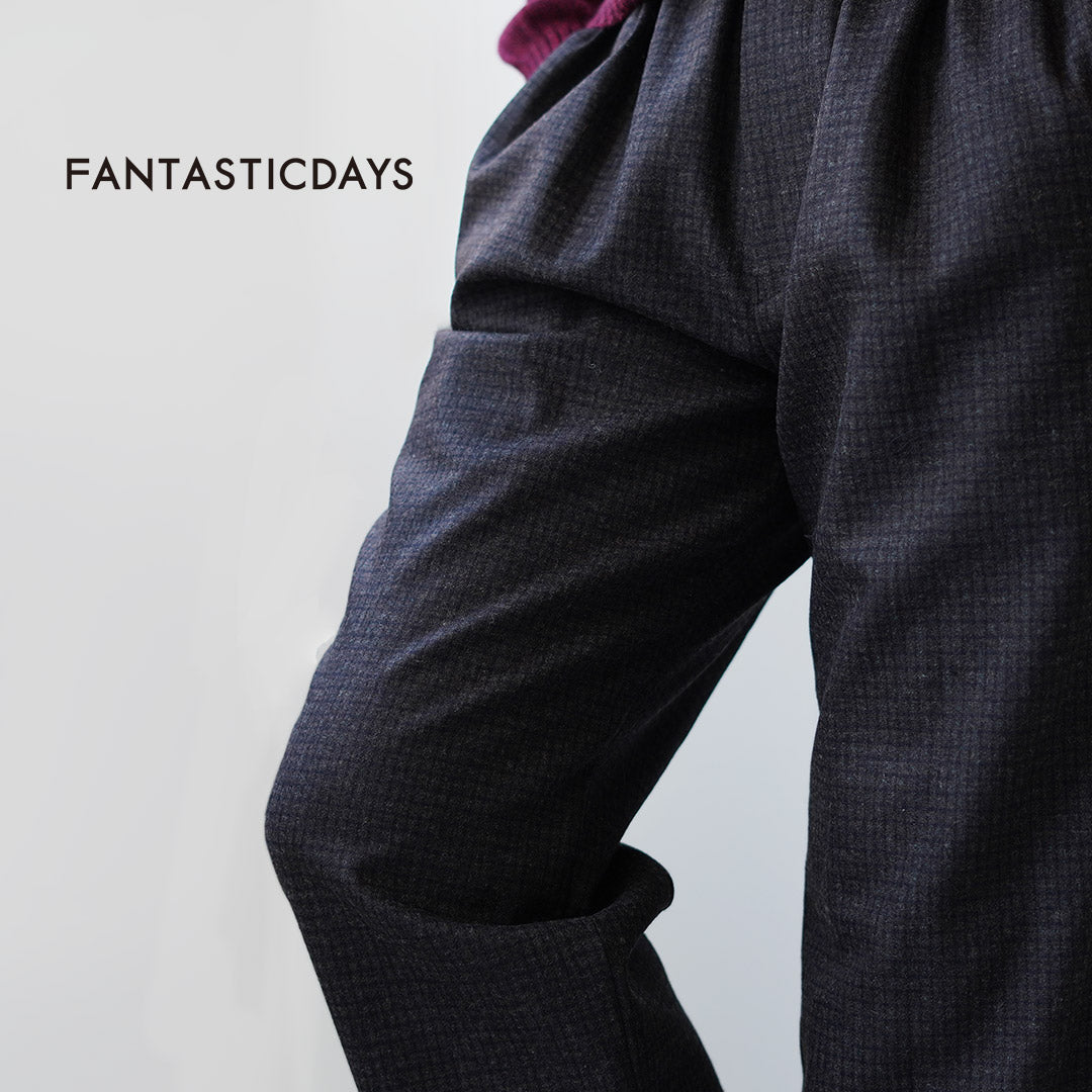 FANTASTICDAYS / Recycled Polyester Wool Tweedy Easy Pants