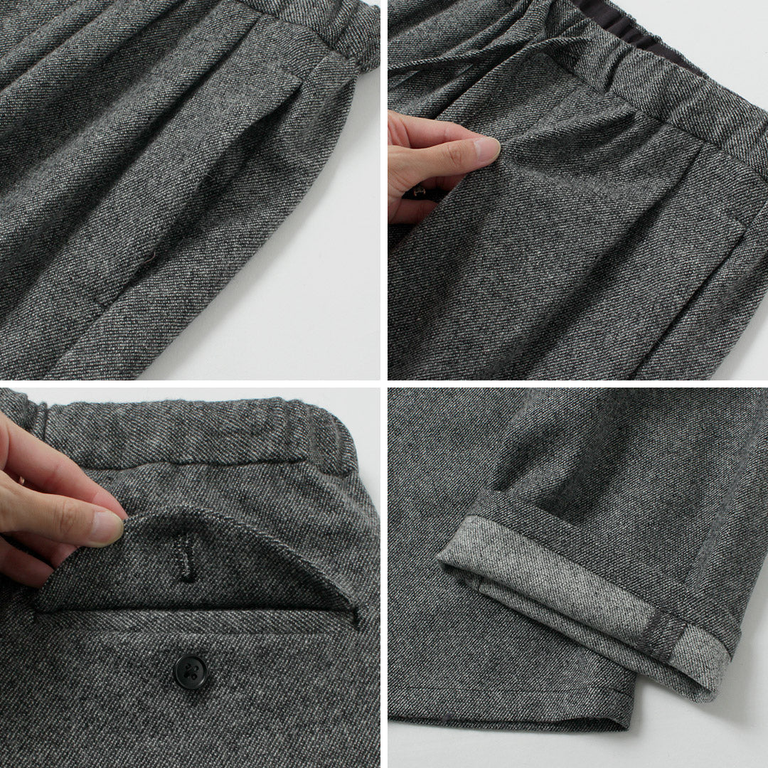 FANTASTICDAYS / Recycled Polyester Wool Tweedy Easy Pants