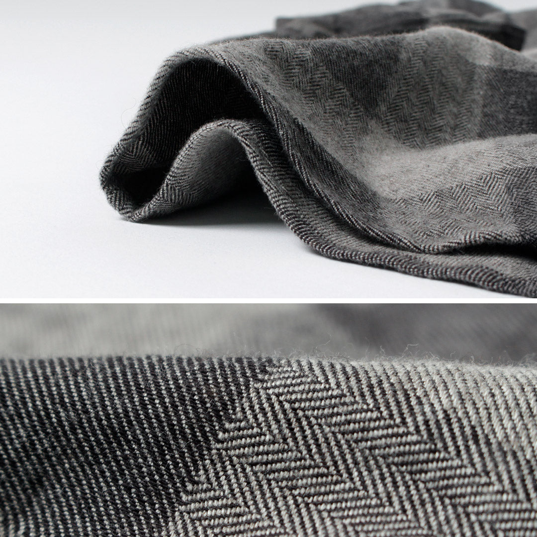 FUJITO / Cotton/Yak Block Check Big Size Shirt