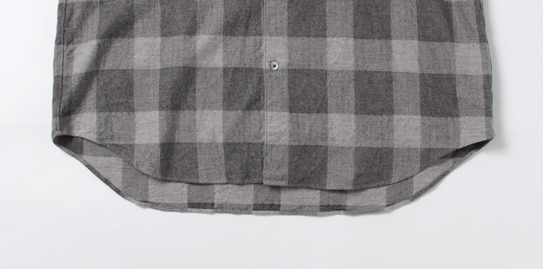 FUJITO / Cotton/Yak Block Check Big Size Shirt