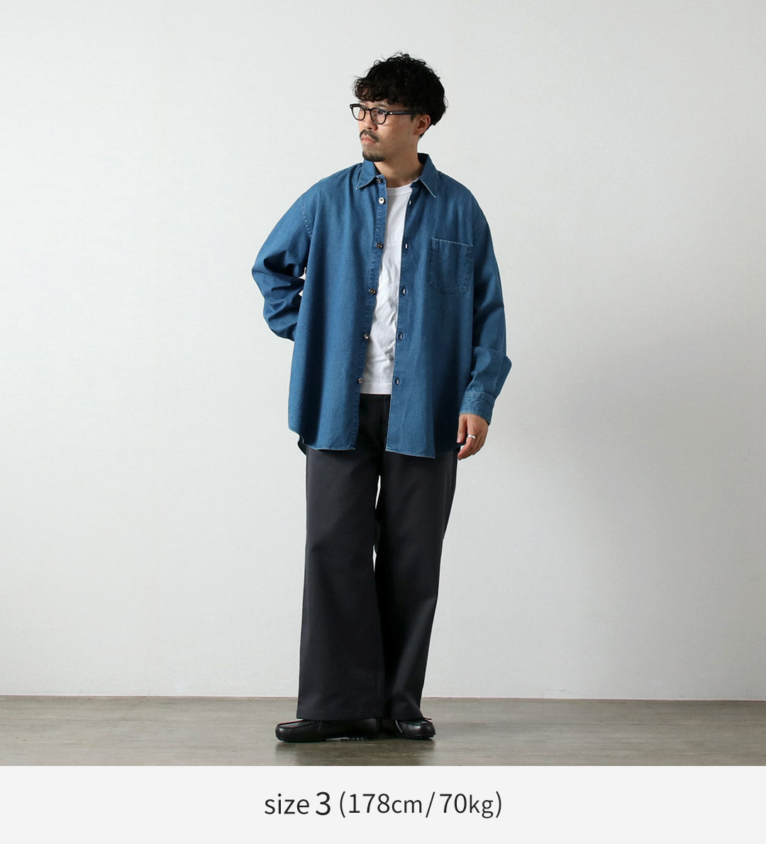 FUJITO / 8oz Denim Big Size Shirt