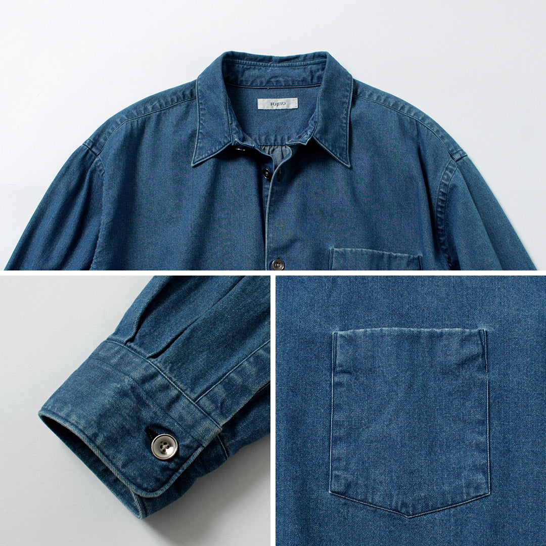 FUJITO / 8oz Denim Big Size Shirt