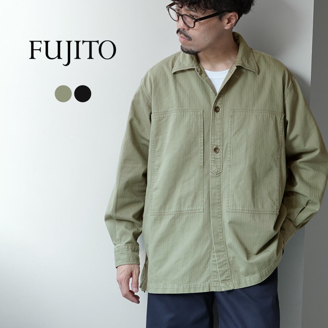 FUJITO / Herringbone Twill Army Shirt
