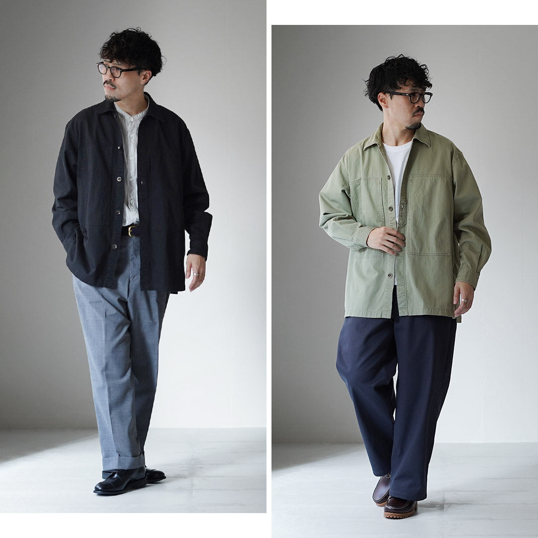 FUJITO / Herringbone Twill Army Shirt