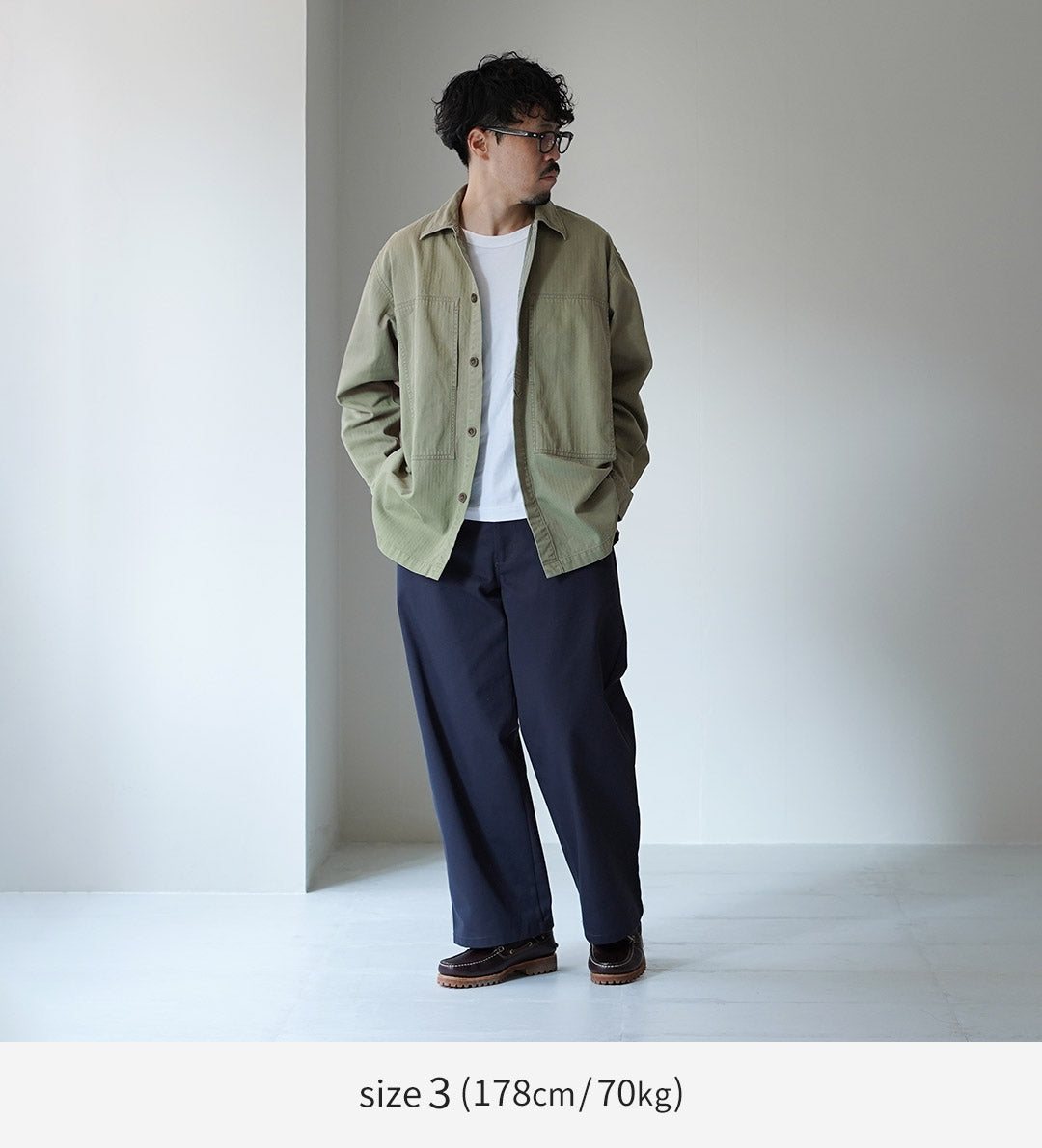 FUJITO / Herringbone Twill Army Shirt