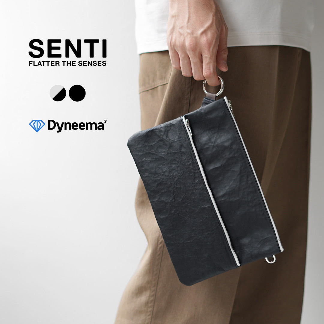 SENTI / Dyneema Leather Double Zip Pouch LL