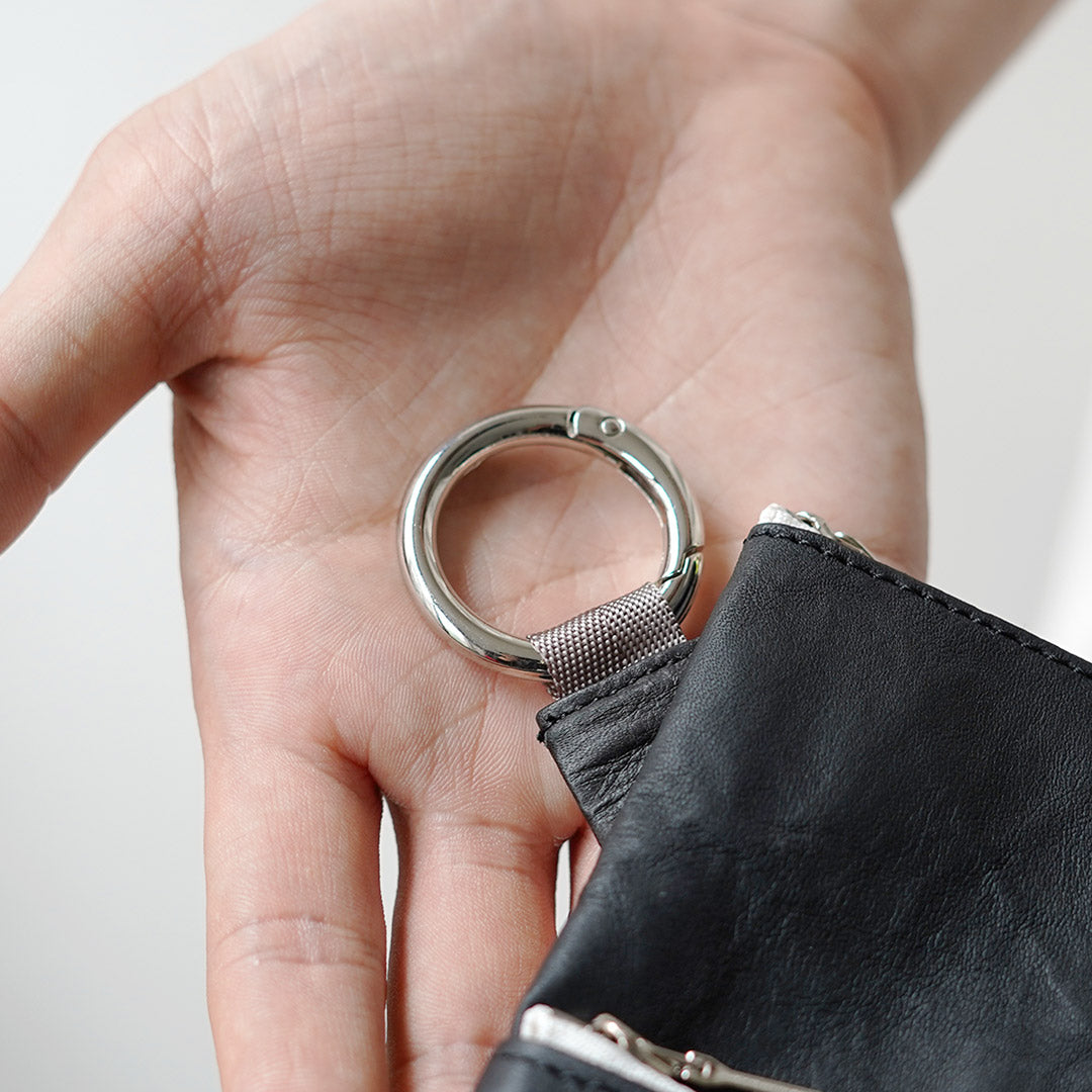 SENTI / Dyneema Leather Double Zip Pouch LL