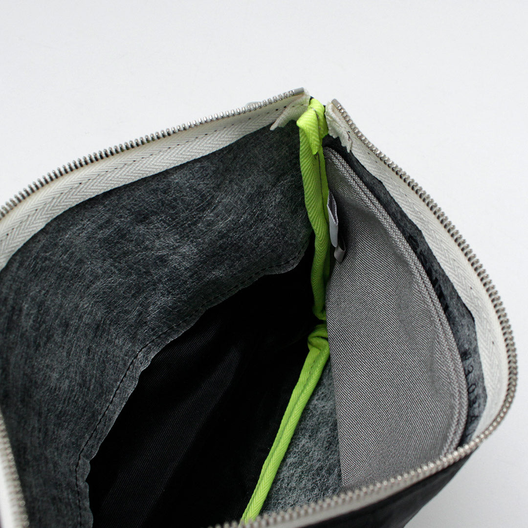 SENTI / Dyneema Leather Double Zip Pouch LL