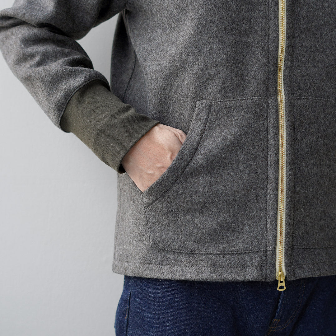 RE MADE IN TOKYO JAPAN / Blouson zippé en laine Melton