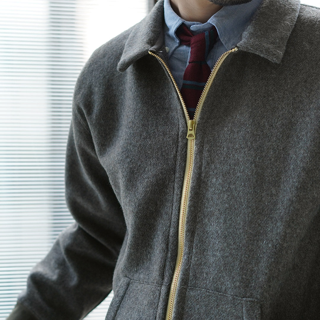 RE MADE IN TOKYO JAPAN / Blouson zippé en laine Melton