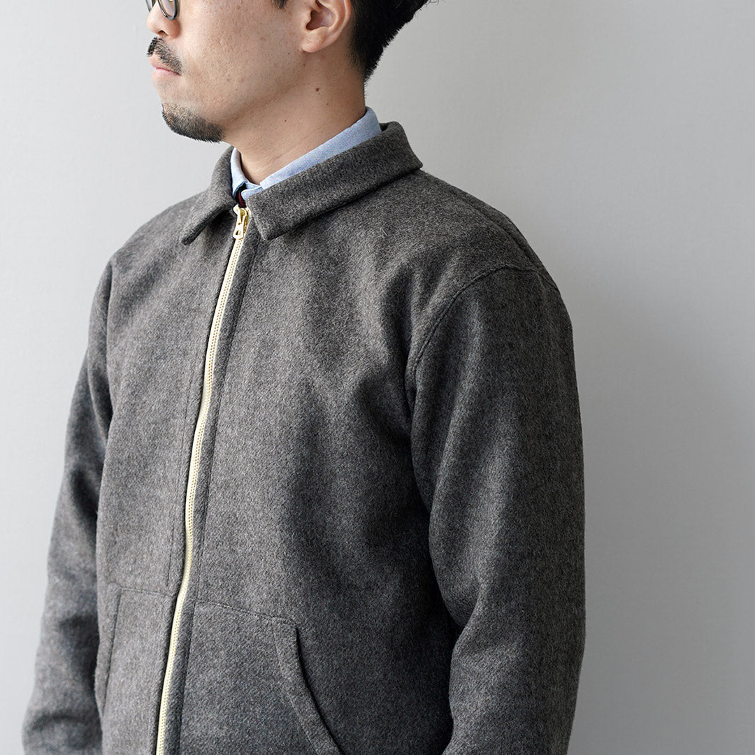 RE MADE IN TOKYO JAPAN / Blouson zippé en laine Melton