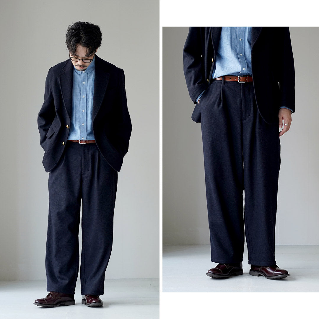 ★RE MADE IN TOKYO JAPAN / 羊毛羊绒 Calzé 阔腿裤