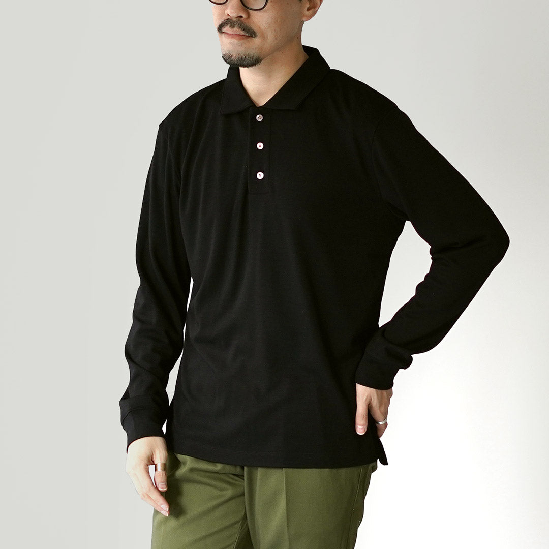 RE MADE IN TOKYO JAPAN / Dress Wool Knit Pullover Polo Shirt