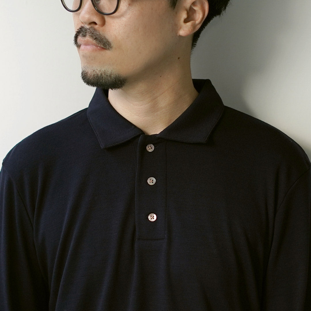 RE MADE IN TOKYO JAPAN / Dress Wool Knit Pullover Polo Shirt
