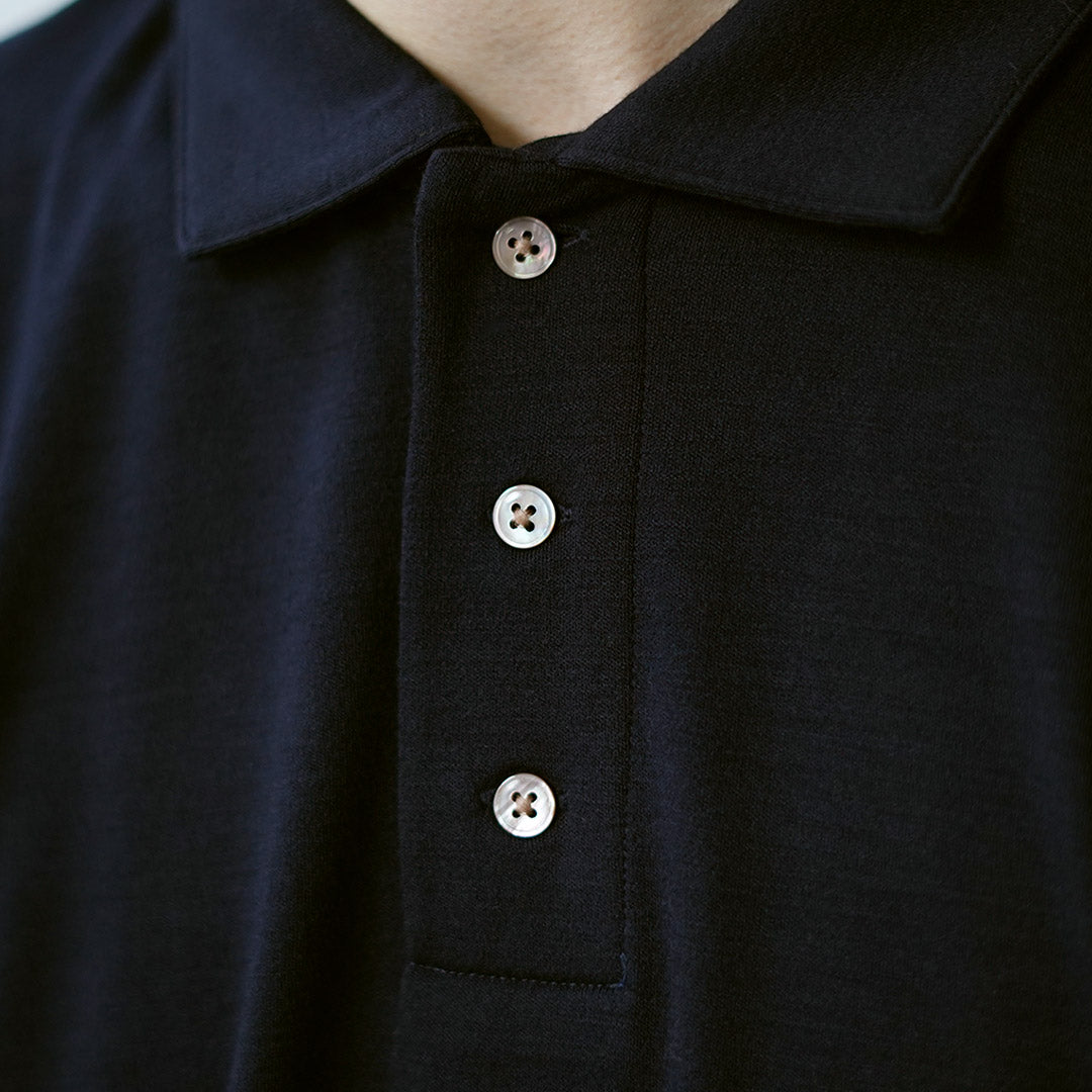 RE MADE IN TOKYO JAPAN / Dress Wool Knit Pullover Polo Shirt