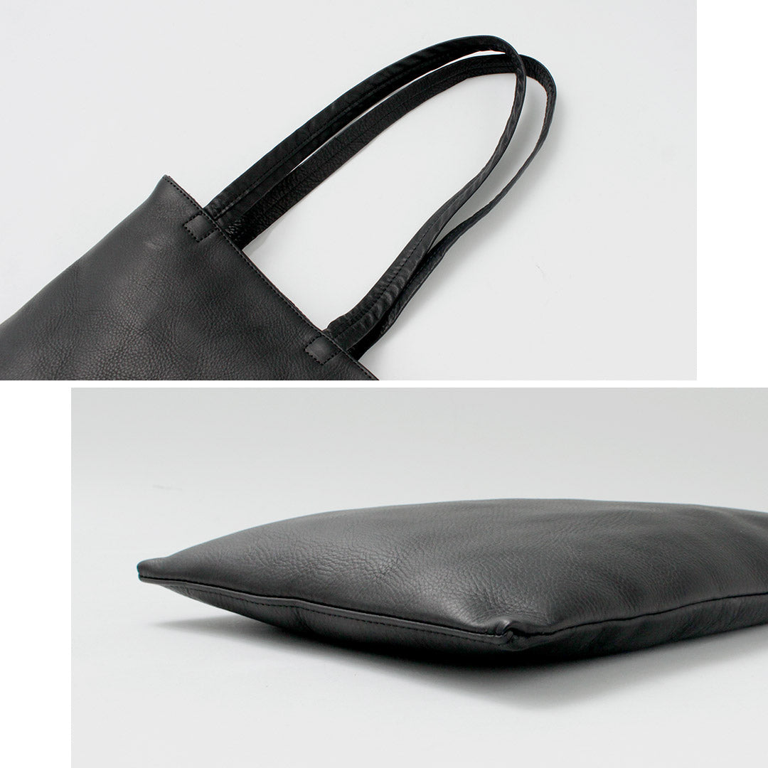 MR.OLIVE / IMPERMA-LEATHER Flat Tote Bag M