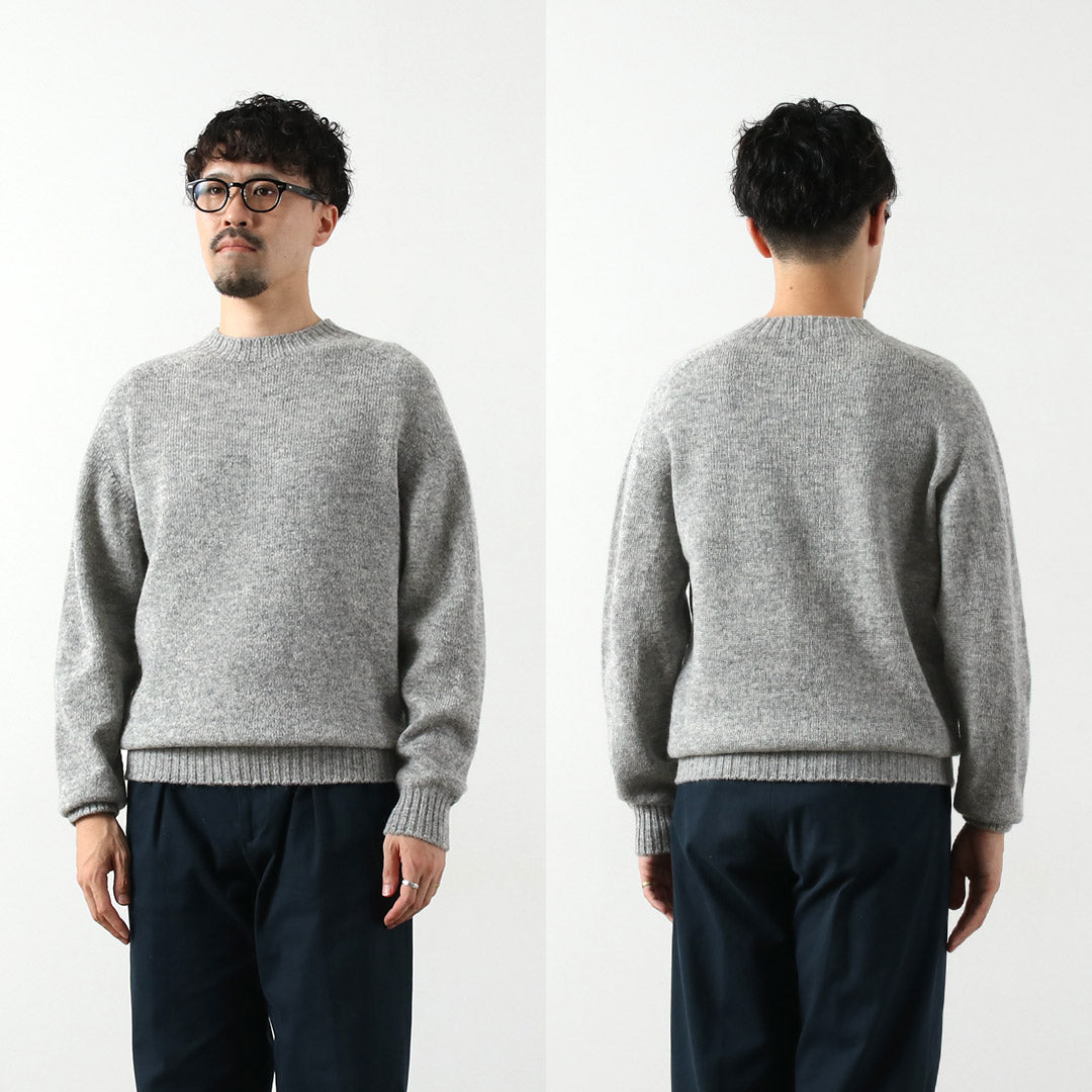 RINASCENTE / Shetland Wool Seamless Crew Neck Knit