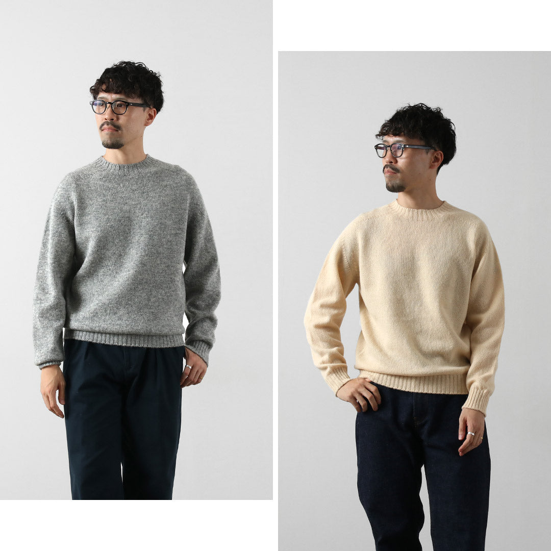 RINASCENTE / Shetland Wool Seamless Crew Neck Knit