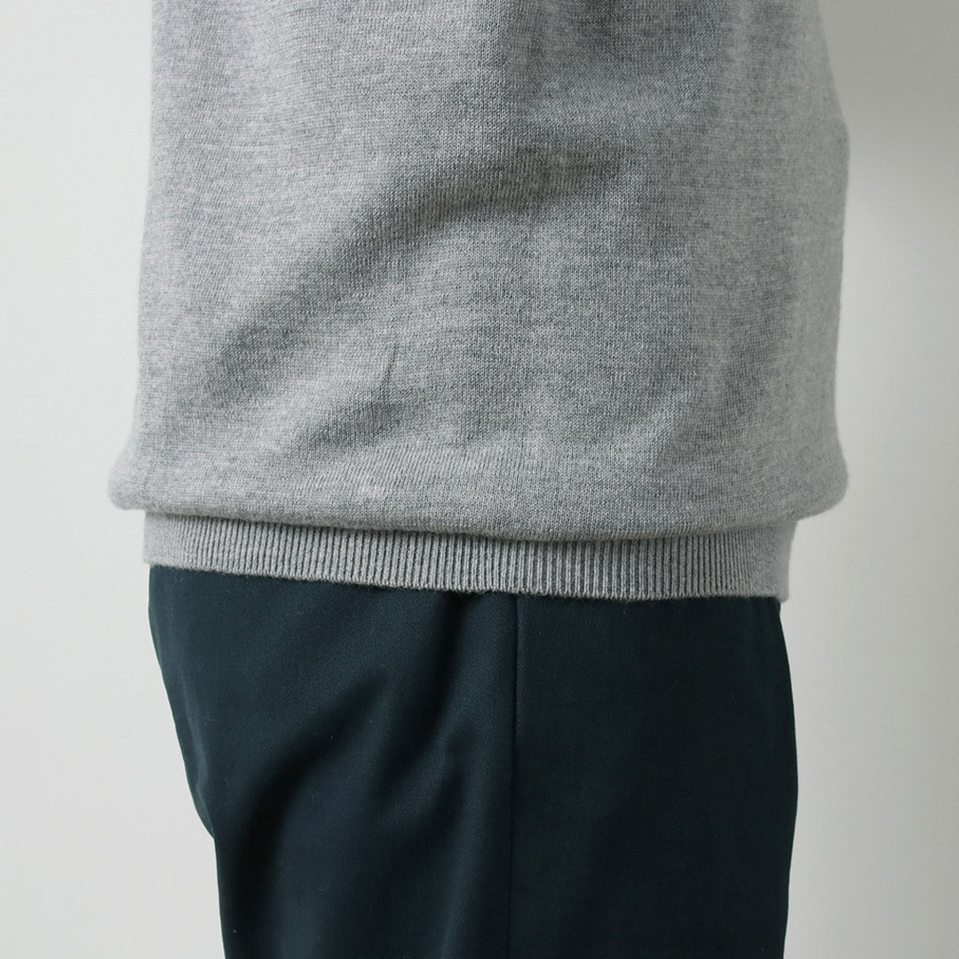 RINASCENTE / 12G Italian Cash Wool Mock Neck Knit