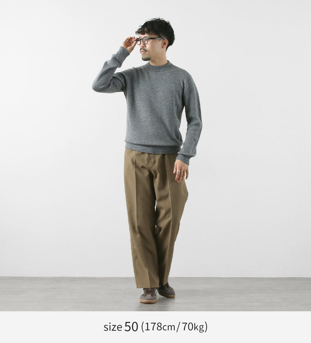 RINASCENTE / Italian Cash Wool Mix Mock Neck Knit