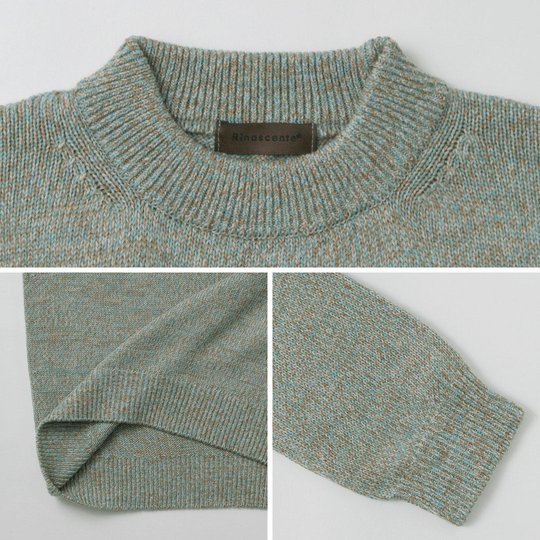 RINASCENTE / Italian Cash Wool Mix Mock Neck Knit