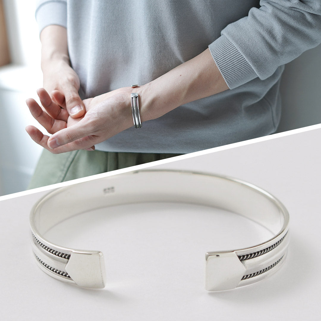 TMW / Sterling Silver Wide Bangle