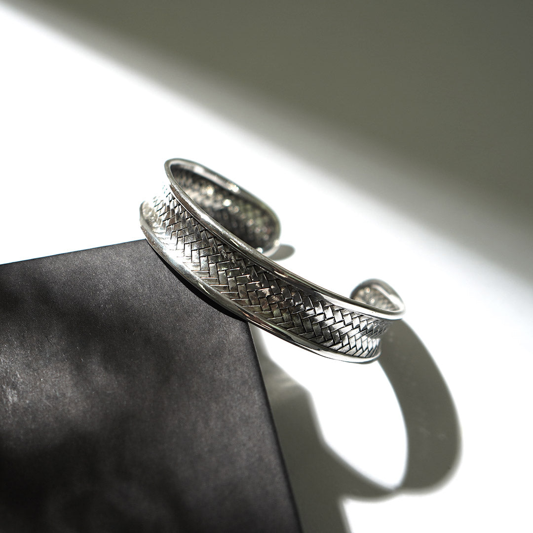 TMW / Braided Sterling Silver Bangle