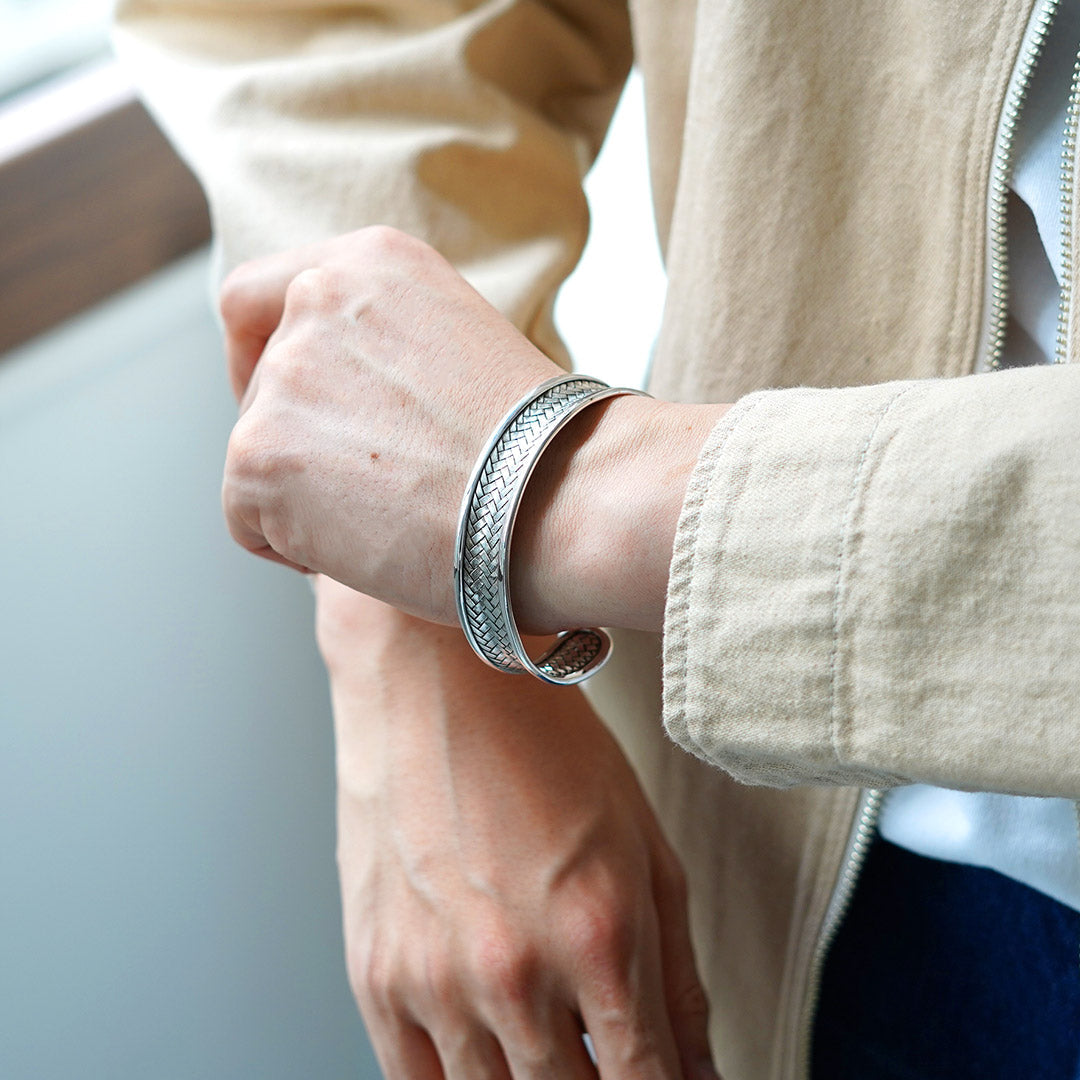 TMW / Braided Sterling Silver Bangle