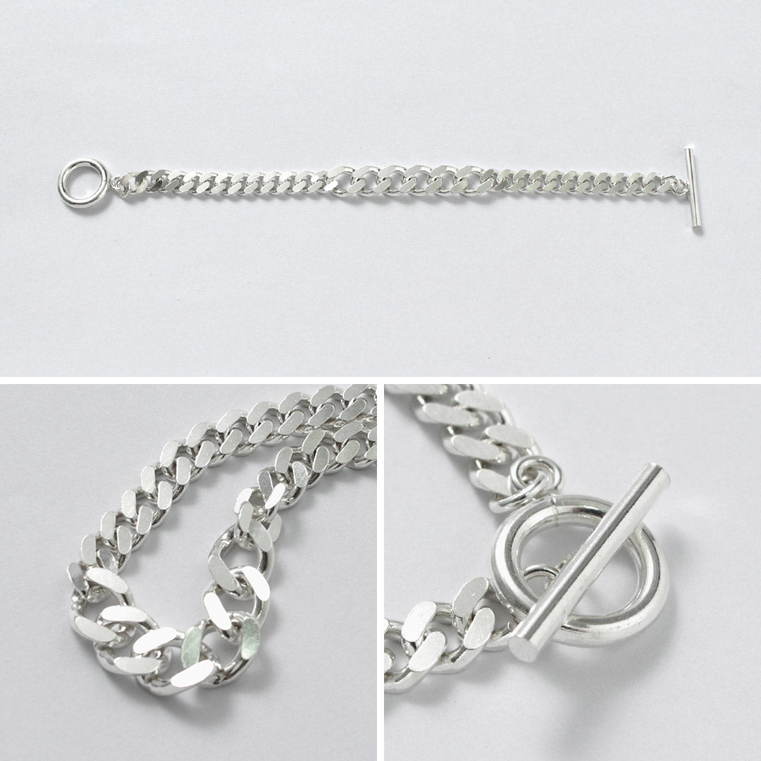 TMW / Sterling Silver Curve Chain Mixed Bracelet
