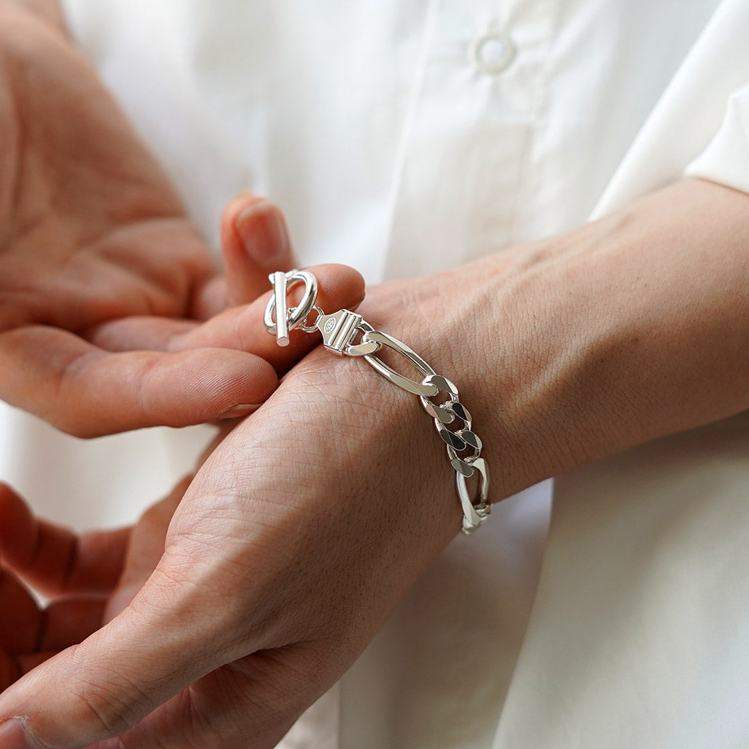 TMW / Sterling Silver Figaro Chain Bracelet