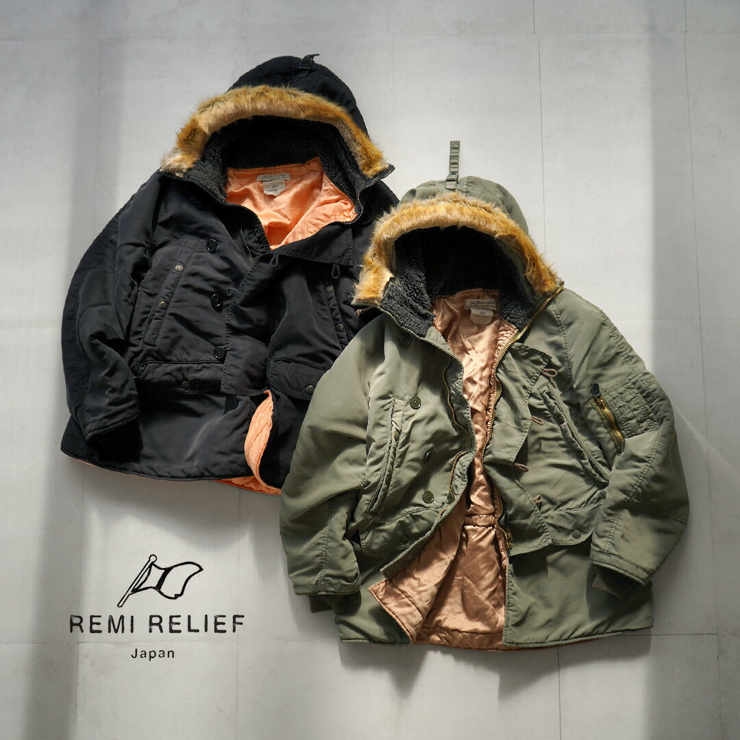 REMI RELIEF / Sergé de nylon recyclé N-3B Eco Fur