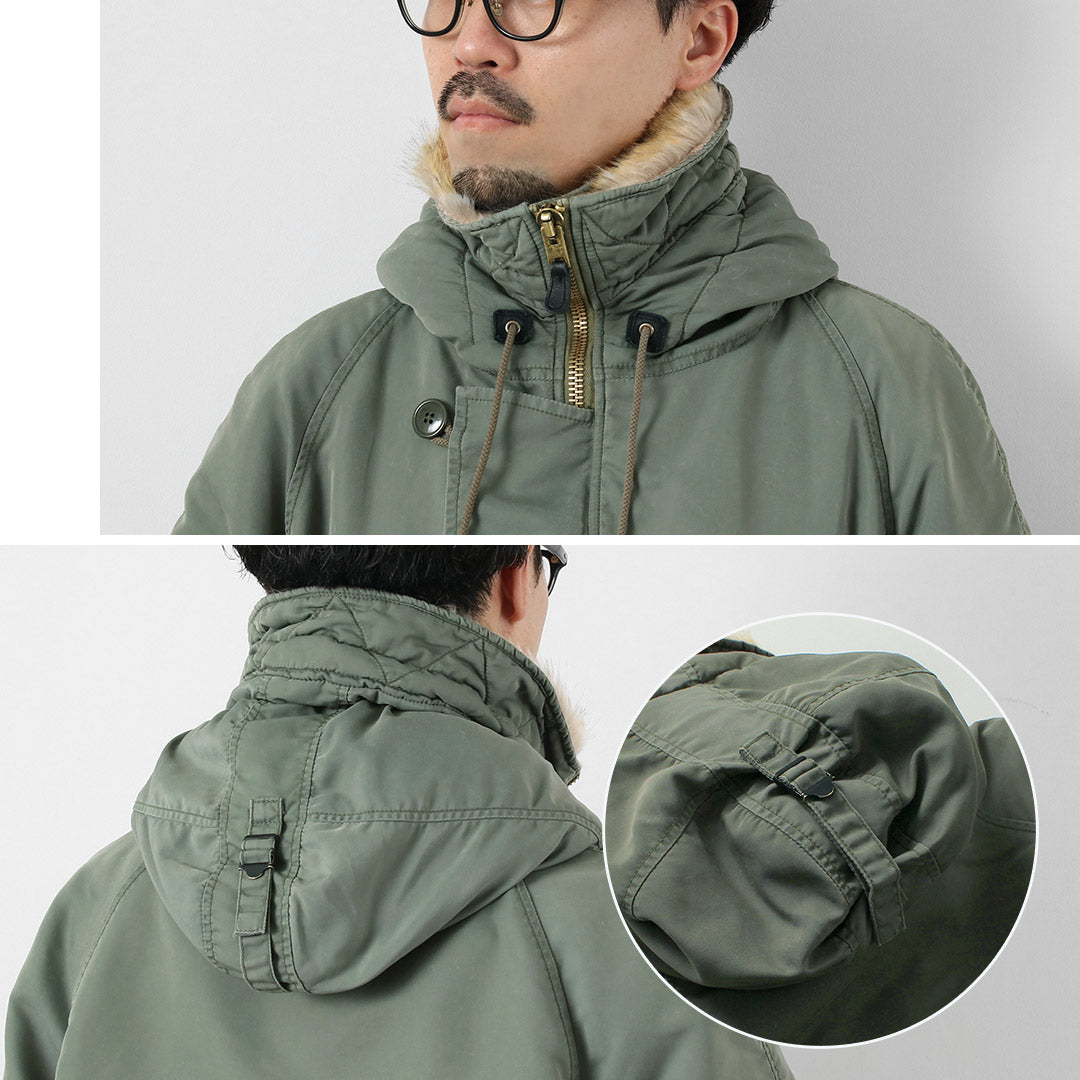 REMI RELIEF / Sergé de nylon recyclé N-3B Eco Fur