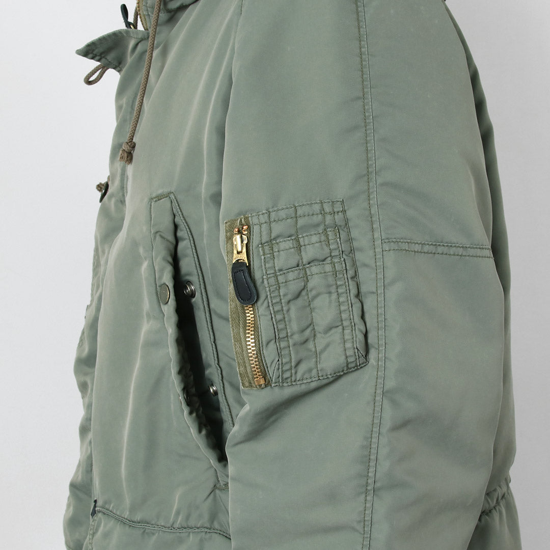 REMI RELIEF / Sergé de nylon recyclé N-3B Eco Fur