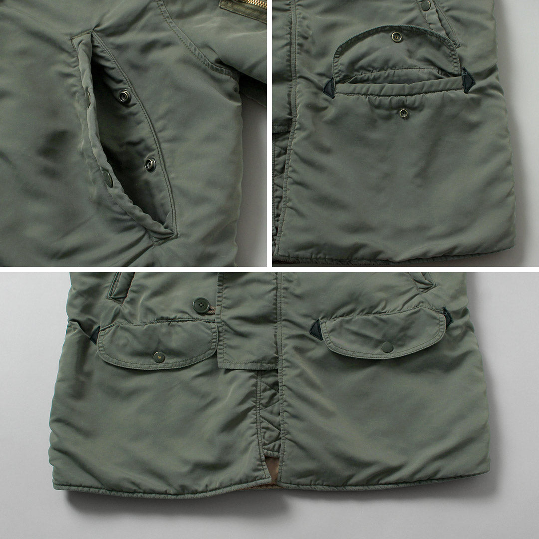 REMI RELIEF / Sergé de nylon recyclé N-3B Eco Fur