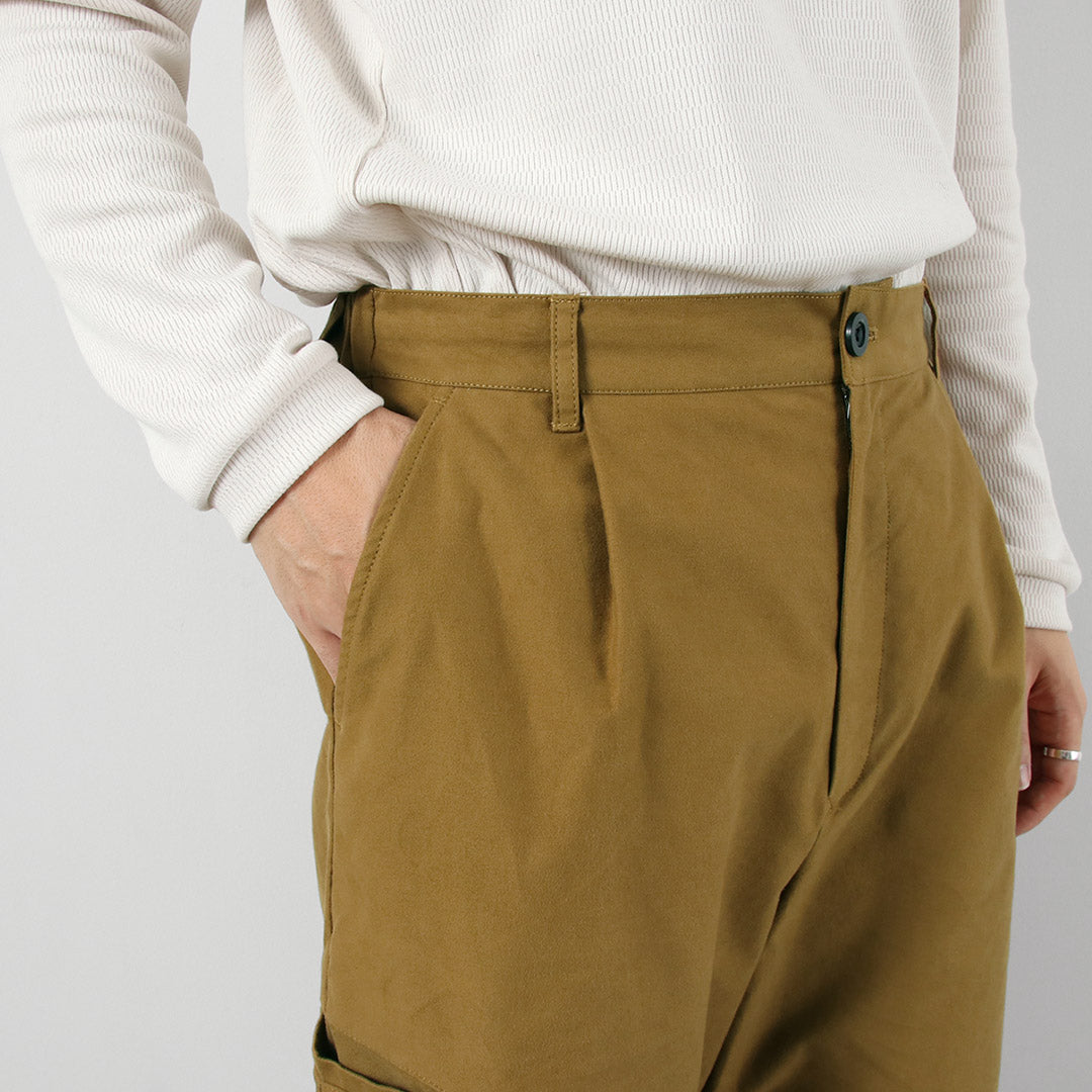 BASISBROEK / Whisken Moleskin 彈力褶皺休閒褲