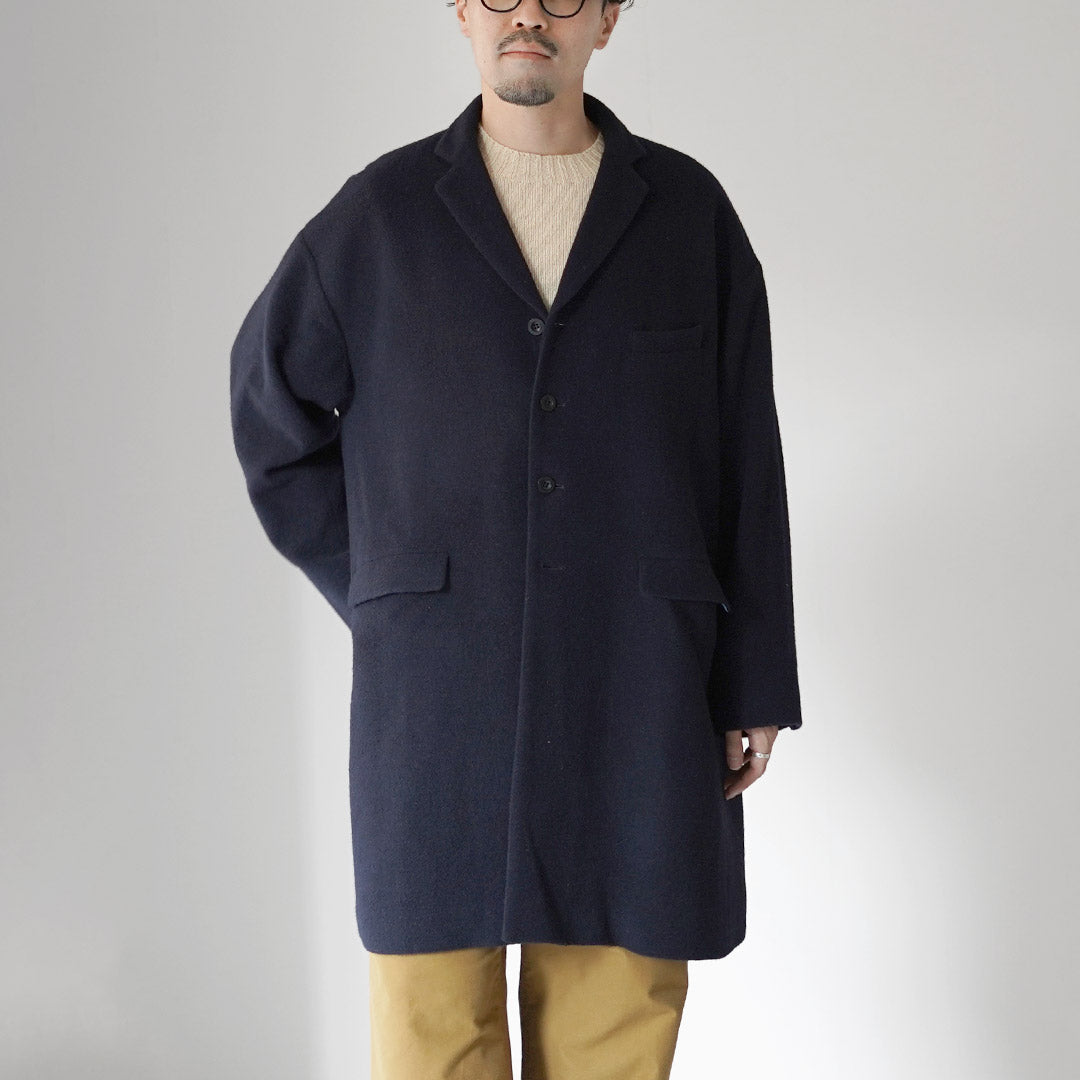 BASISBROEK / Barren 羊毛尼龍法蘭絨切斯特大衣