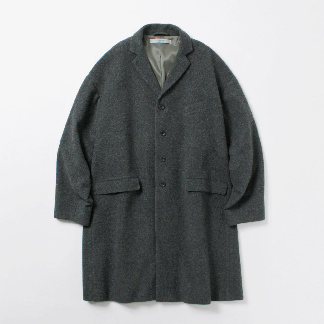 BASISBROEK / Barren 羊毛尼龍法蘭絨切斯特大衣