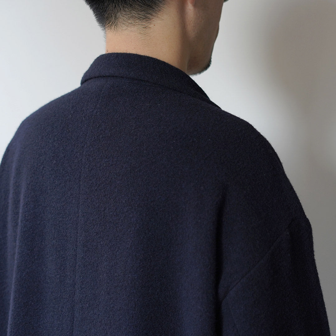 BASISBROEK / Barren 羊毛尼龍法蘭絨切斯特大衣