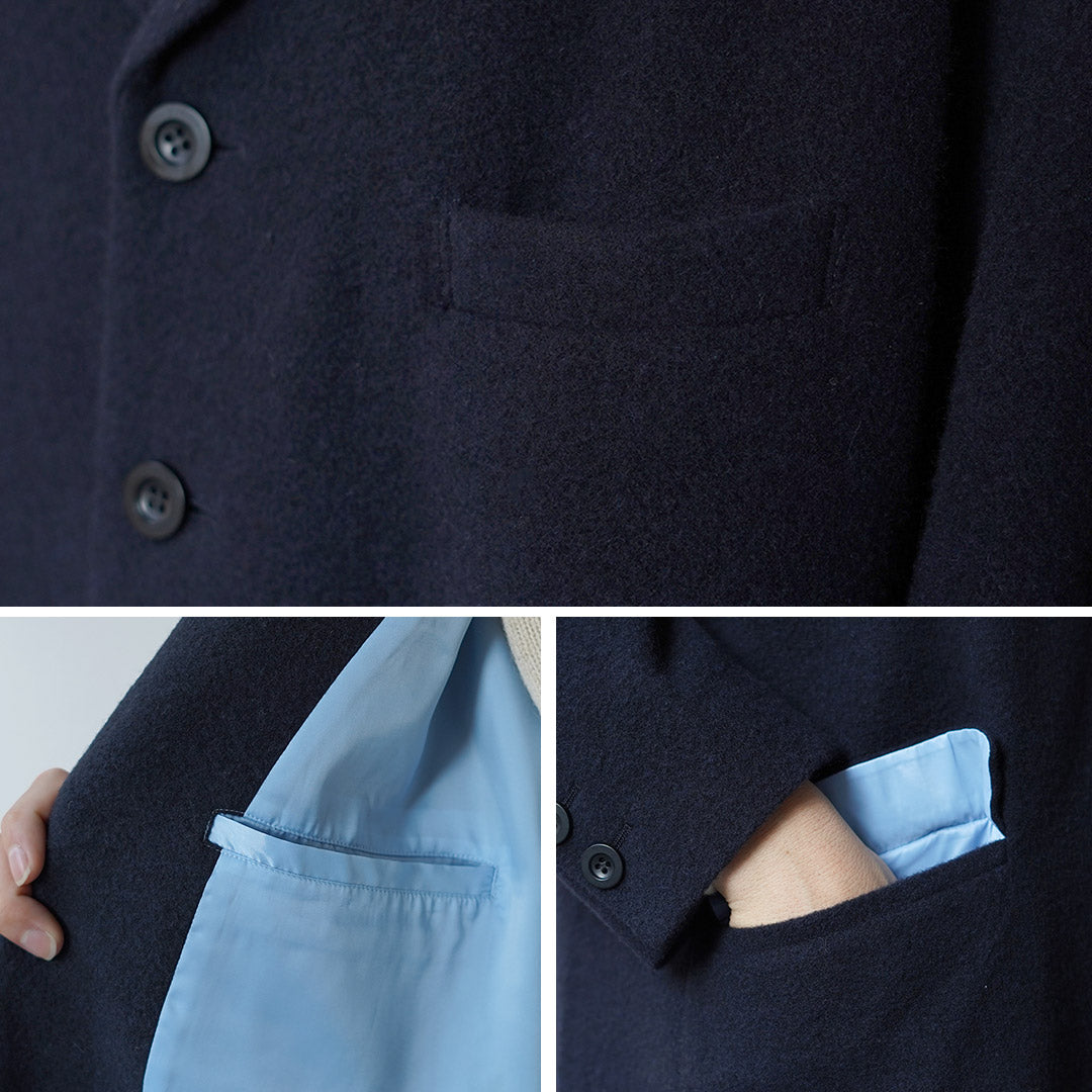 BASISBROEK / Barren 羊毛尼龍法蘭絨切斯特大衣